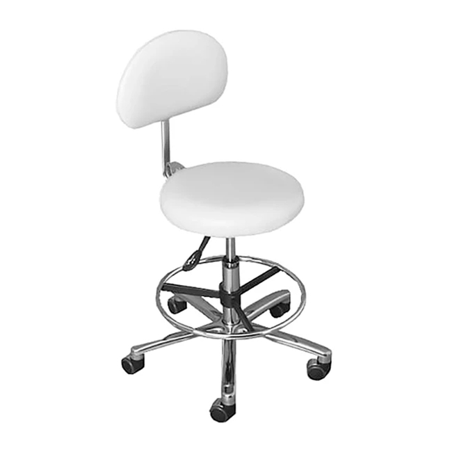 СВ-1П - стул врача-стоматолога с кольцевой опорой для ног, хромированный | Белмедматериалы (Белоруссия)