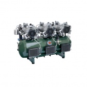 Cattani 300-1428 - безмасляный стоматологический компрессор для 24-х стоматологических установок, двухцилиндровый, c 6 осушителями, с ресивером 300 л, 1428 л/мин , с ресивером 300 л, 1428 л/мин | Cattani (Италия)