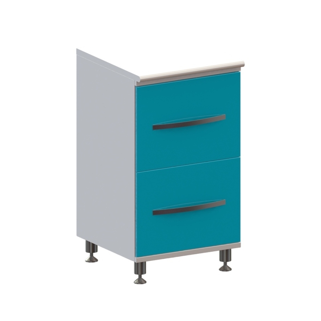 Т2 - тумба напольная на хромированных ножках серия Люкс, 2 выдвижных ящика | Виталия (Россия)